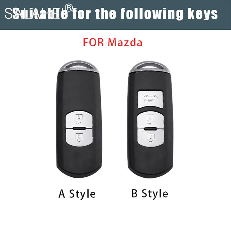 Car Key Case Cover For Mazda 2 3 6 Axela Atenza Demio CX-5 CX5 CX-3 CX-7 CX8 CX-9 2016 2017 2018 2/3 Buttons Interior Accessorie