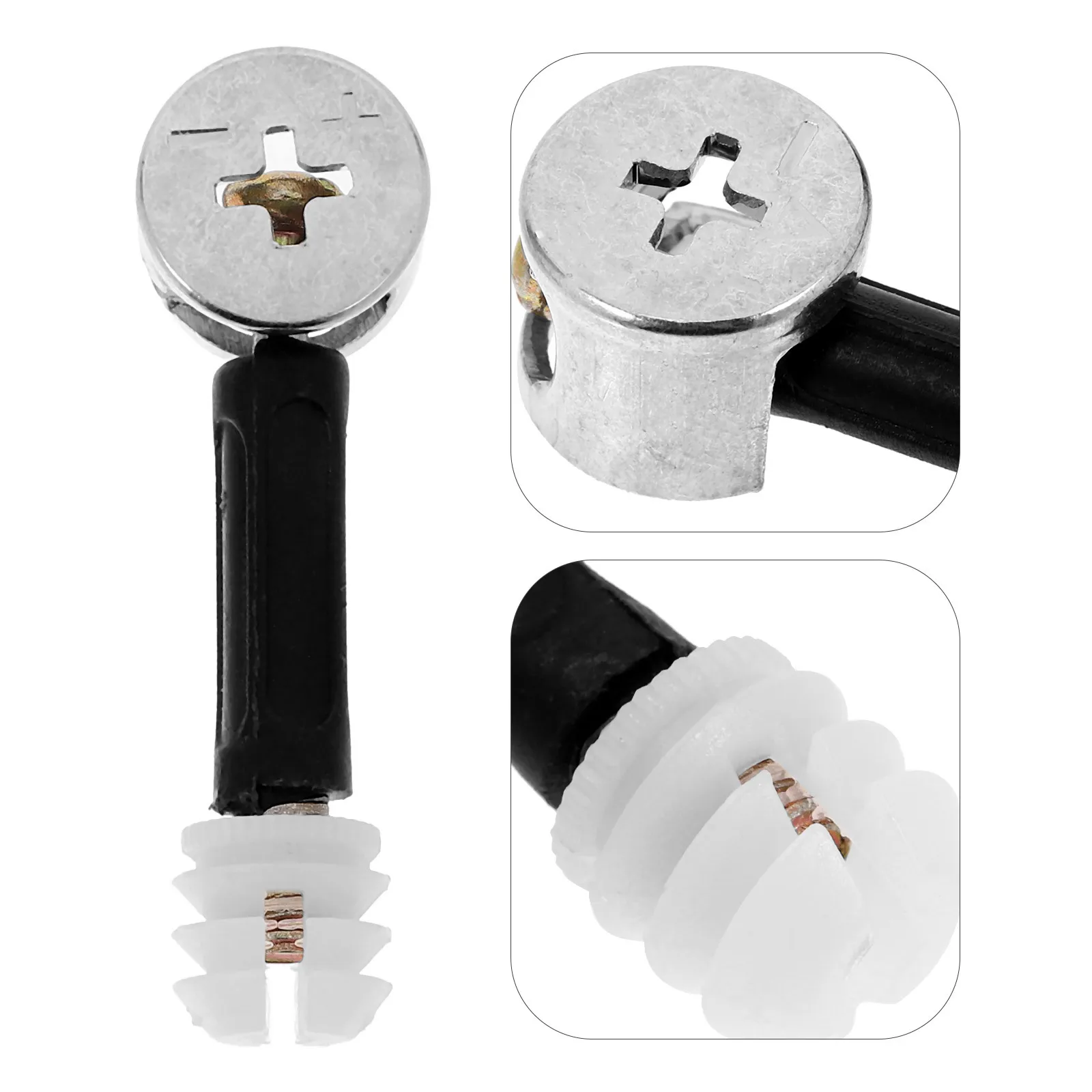 

50Pcs Cam Bolts Hardware Fitting Comprehensive Set Adjustable Design Easy Installation Metal Furniture Fittings Drawers Cabinets