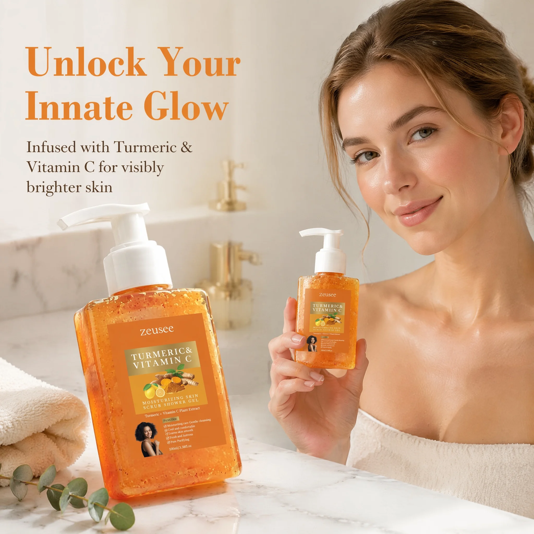 YUVK Vitamin C Turmeric Scrub Wash  Body Cleanser 100ML