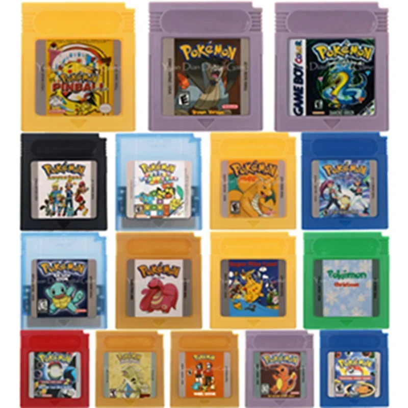 GBC Game Cartridge seri Pokemon 16-Bit konsol Video Game biru Kaizo Cock kartu perdagangan kartu Game 2 untuk GBC GB