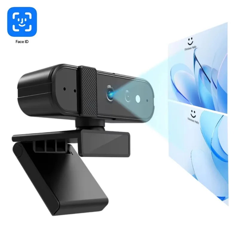 Windows Hello Face ID  Webcam Plug & Play IR Facial Recognition Privacy Cover for Windows 10/11/12