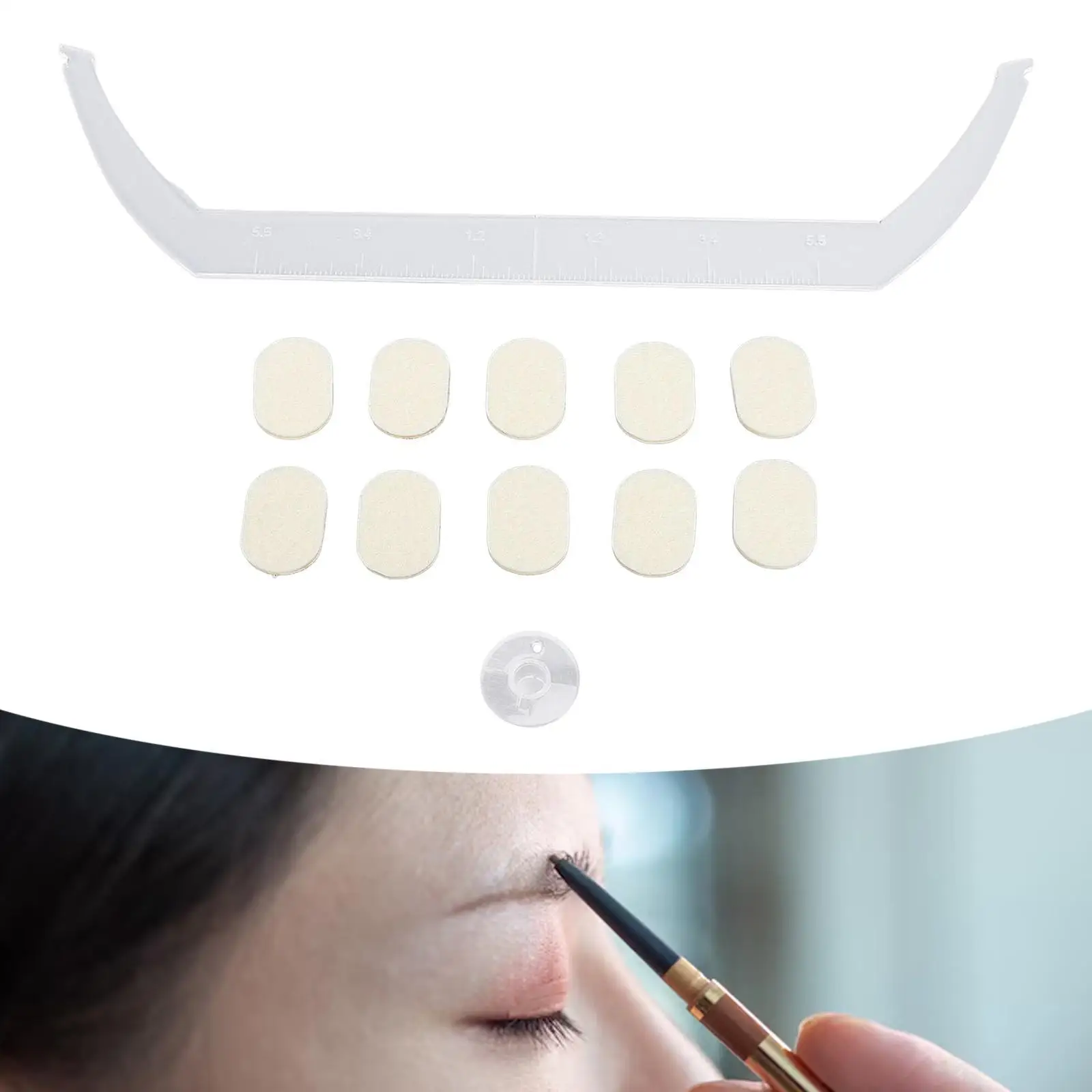 

Eyebrow Ruler Eyebrow Mapping Ruler Lightweight Reusable Convenient for Permanent Makeup Eyebrow Shaping for Beginners Women