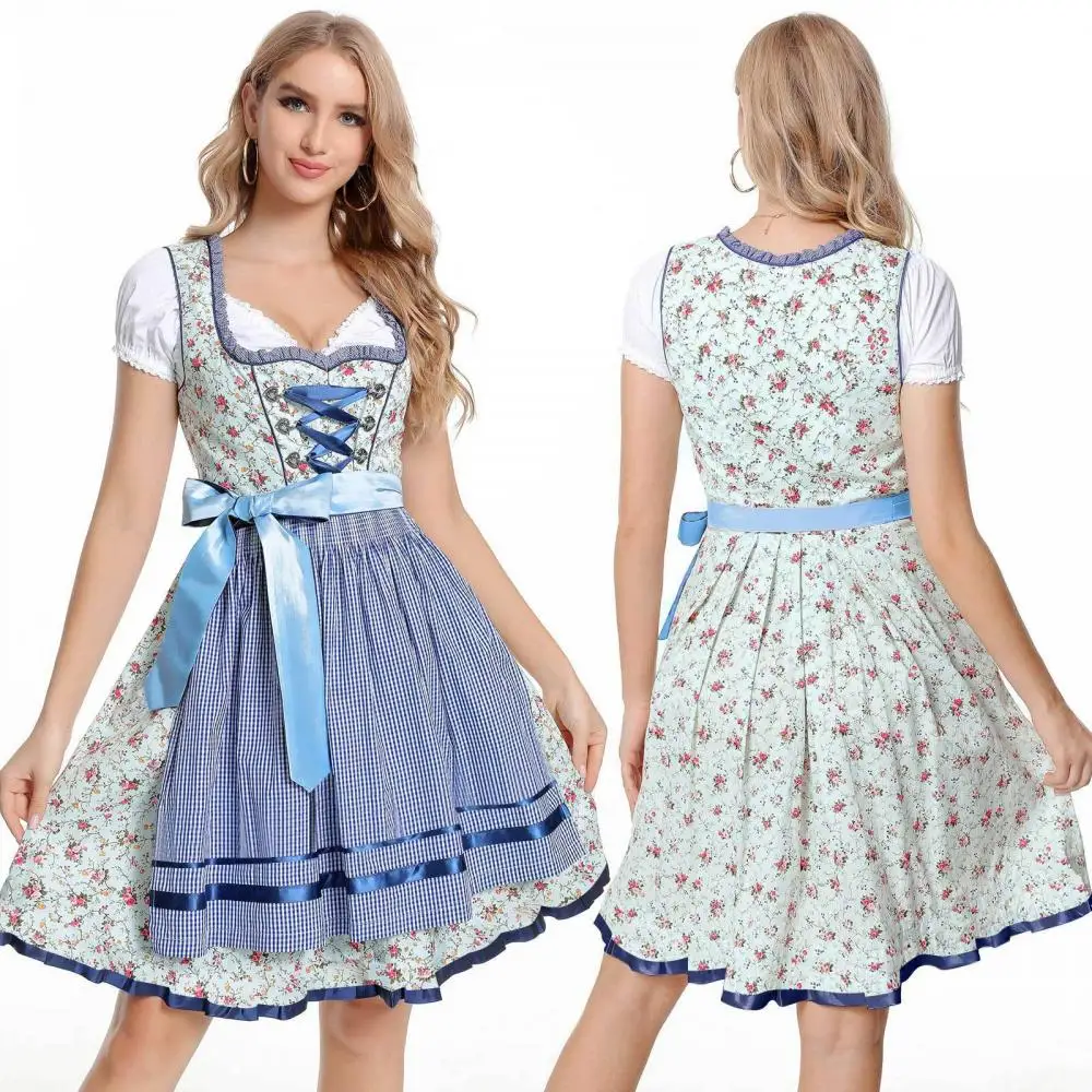 

Mh пивной фестиваль с принтом пивной костюм баварской горничной Dr костюм на Хэллоуин женский доктор этнический сценический костюм