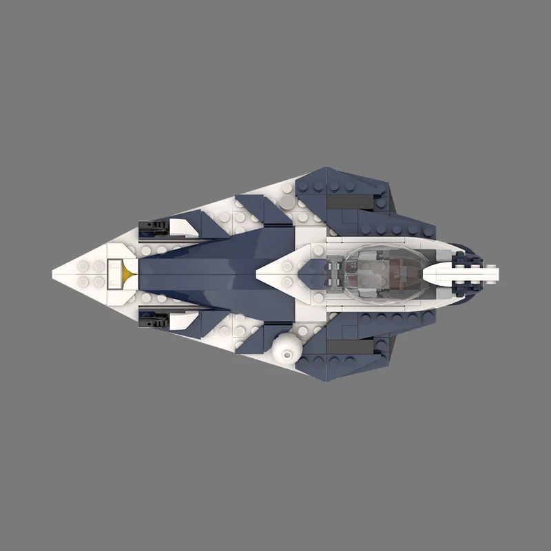 233 PCS Plane Polaris Delta-7 Light Fighter MOC Customize Modular Building Block Design Brick Popular DIY Holiday Toy Gifts - view 3
