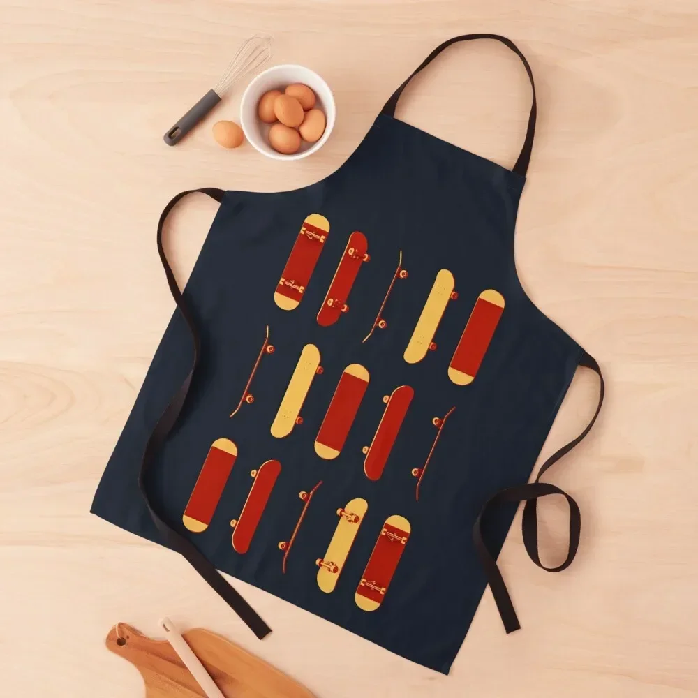 Skateboard Rows Apron Customizable Cooking Apron