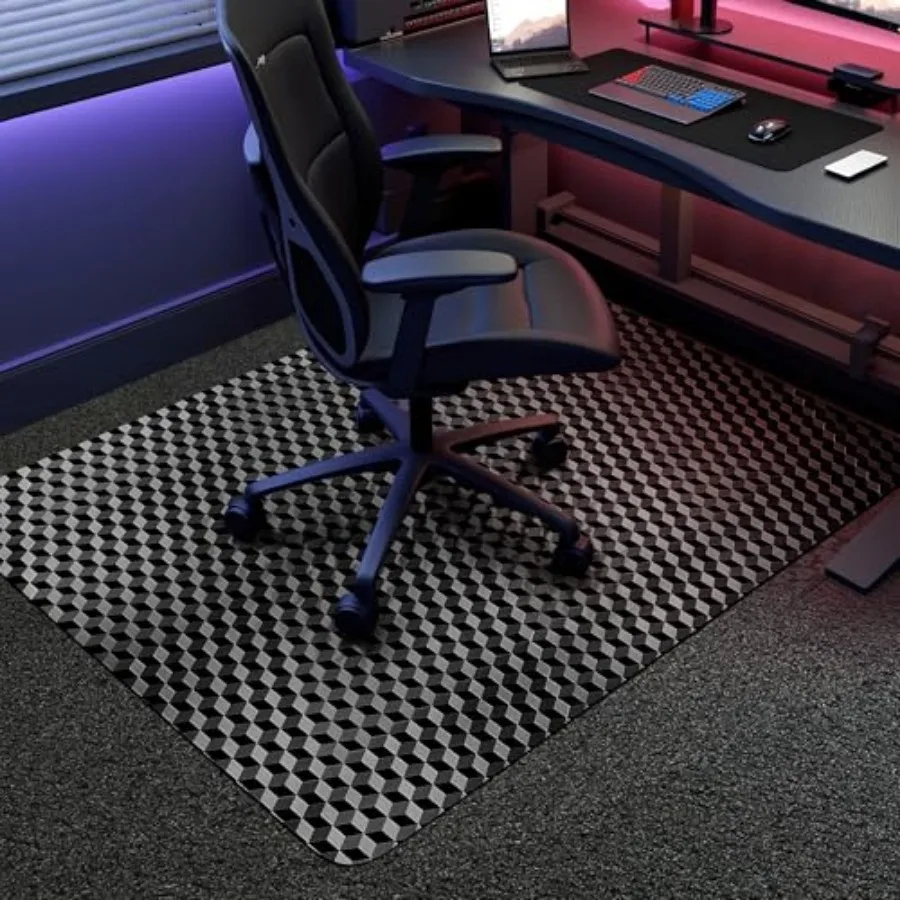 

Office Chair Mat for Carpet 48" x 30" Computer Desk Chair Mat for Low Carpeted Floors Thick and Sturdy Carpet Protector for Rol