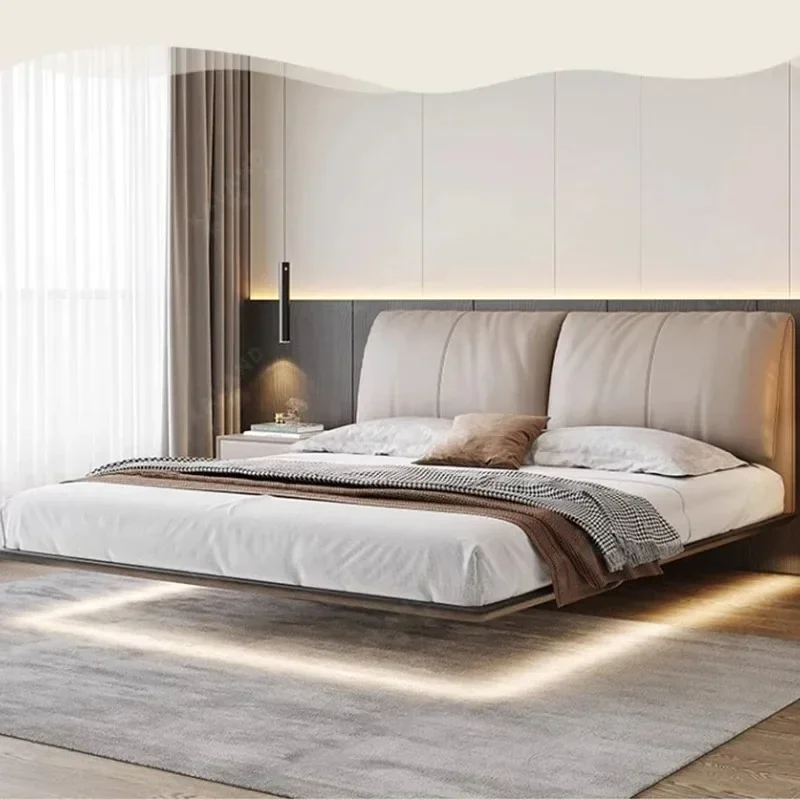 

Designer Wood Modern Bed Organizer Designer Large High Headboards Double Bed Bedroom Wooden Show Unique Muebles Home Furniture