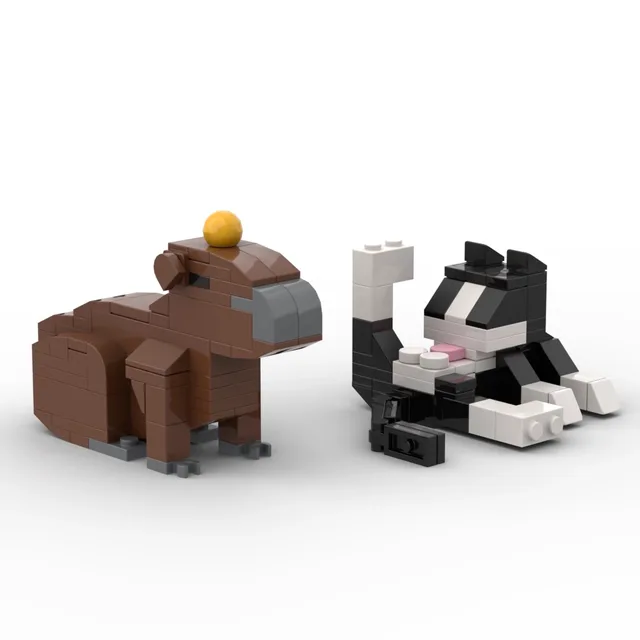 Animal Series 62 Delar – Byggbara Kattfigurer & Pedagogisk Leksak