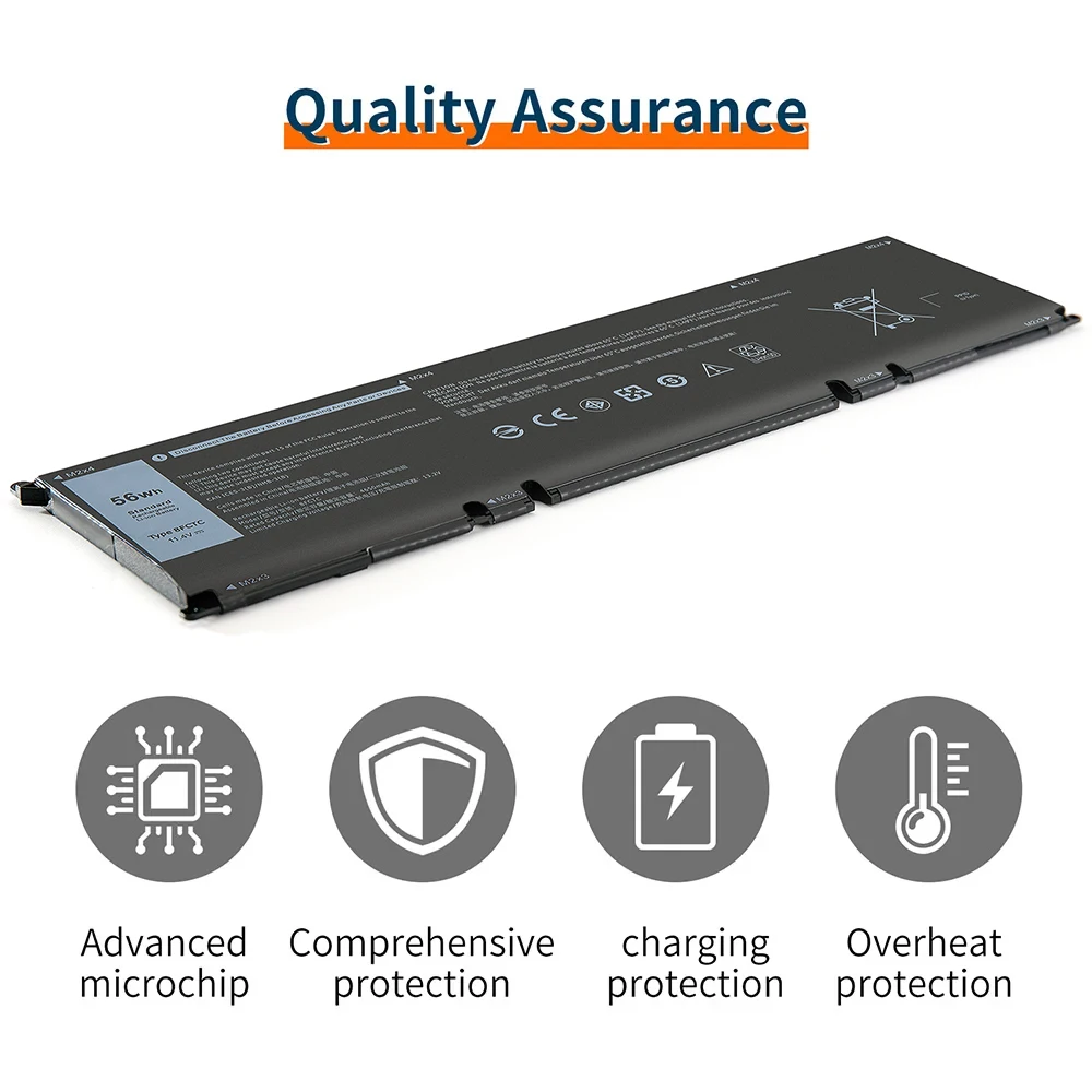 Batteria BVBH 8FCTC G15 5510 per serie DELL 5510/5511/5520/5515/5521 XPS 15 9500 4650mah