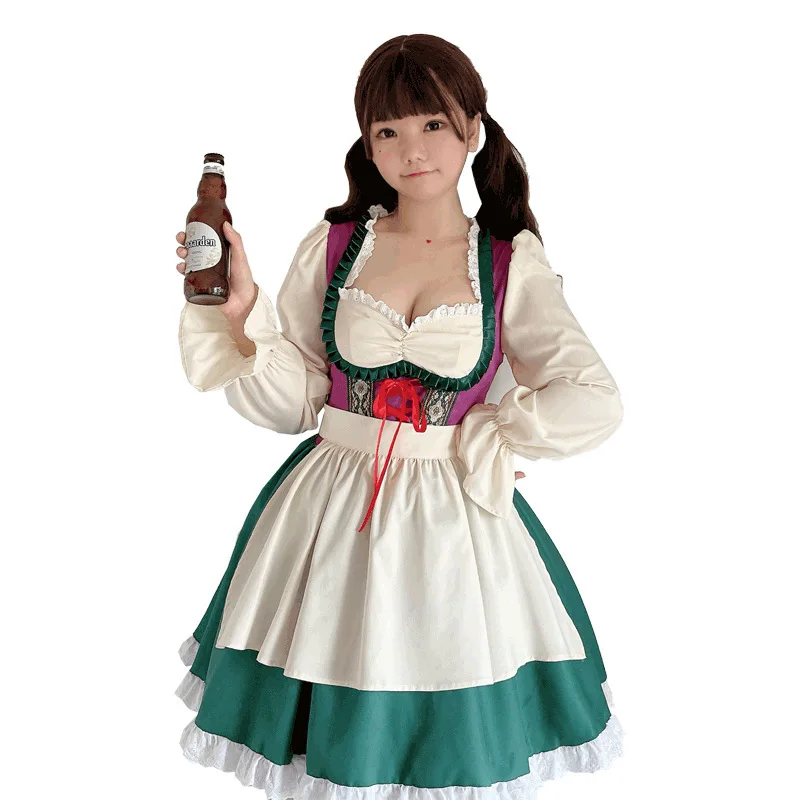 

Halloween Costume Bavarian German Beer Festival Munich Maid Costume Performance Outfit Carnival Dress