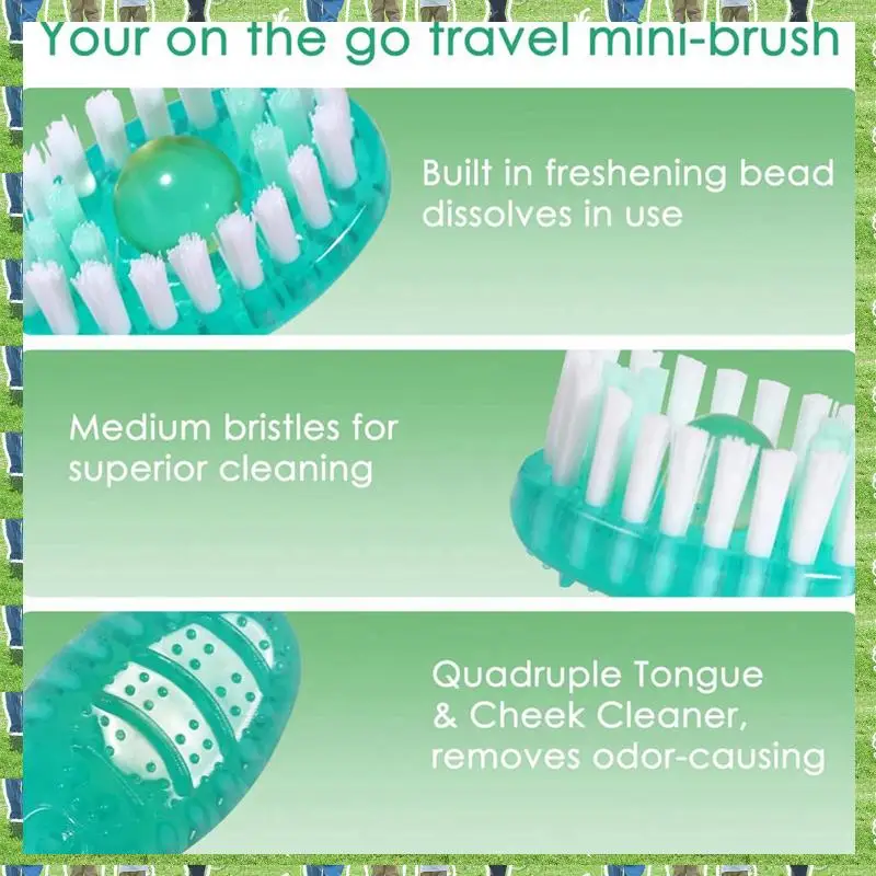 FTS 40 Pack Disposable Mini Travel Toothbrushes - 5 In 1 Function, Travel Date Portable Individually Packed