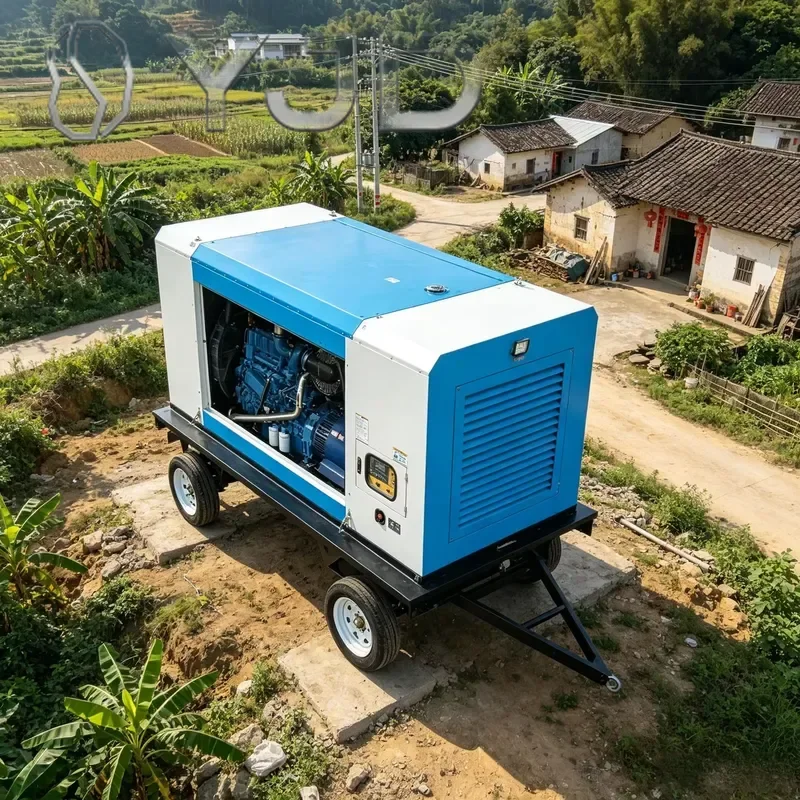 Super Silent Water Cooled Diesel Genset 12kVA-1000kVA 220/400V 50Hz All Copper With ATS Mobile APP Remote Start Backup Power