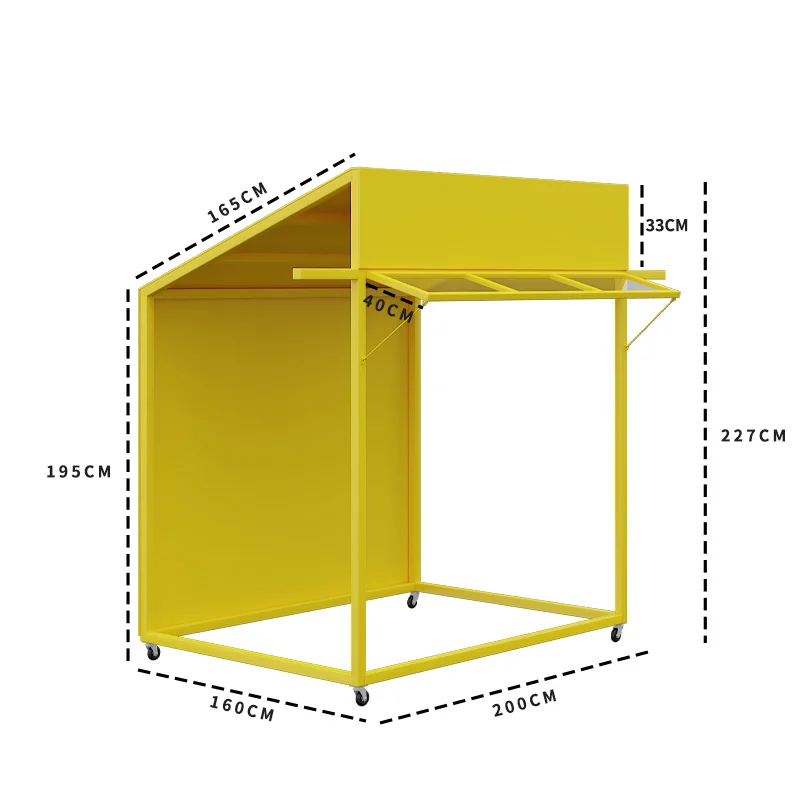 Caminhão móvel de comida de ferro para barraca de lanche