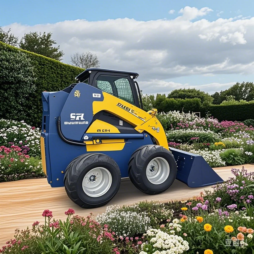 Customized compact sliding loader with multifunctional accessories, perfect for construction, landscaping, and agricultural appl