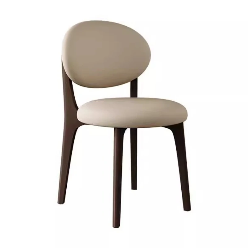 

Modern solid wood dining chair Home restaurant Hotel comfortable back chair Nordic style light luxury
