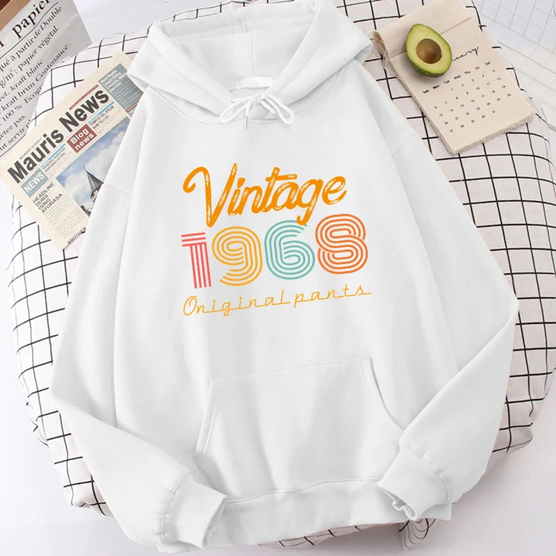 

(Premium Hoodie)New Vintage 1968 Letter Printed Pullover Fashion Women Men Hoodies Long Sleeve Casual Hooded Sweatshirt