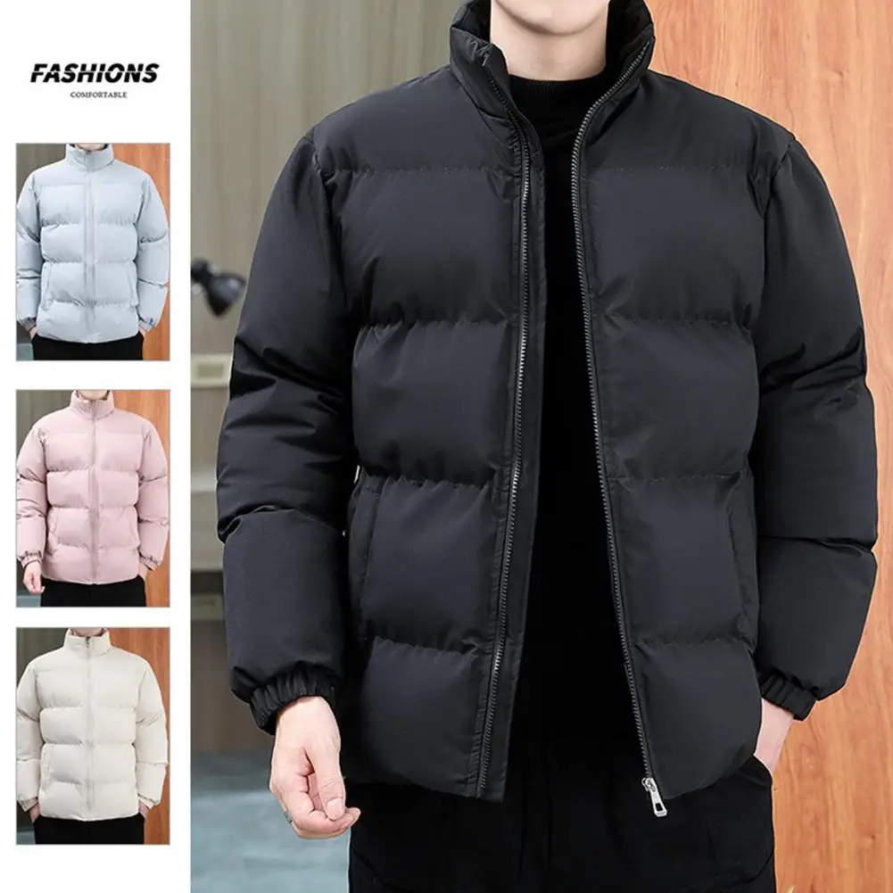 New Winter Jacket Men Parkas Thicken Warm Coat Mens Stand Collar Solid Color Casual Parka Women Fashion Streetwear Harajuku 3XL