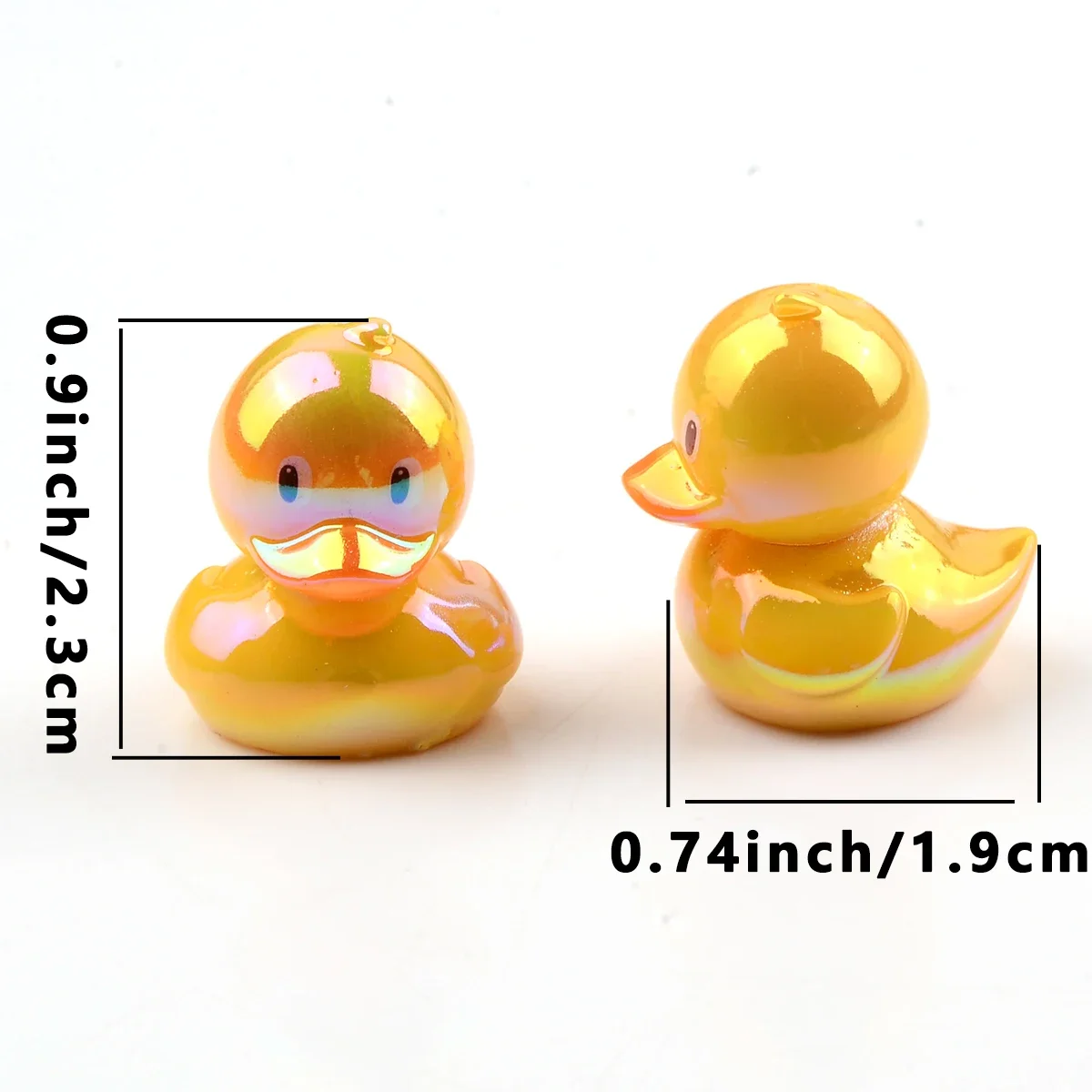 4pcs lovely hand-painted small yellow duck shaped acrylic beads for jewelry making DIY charms Bracelet Necklace&Pen Accessories