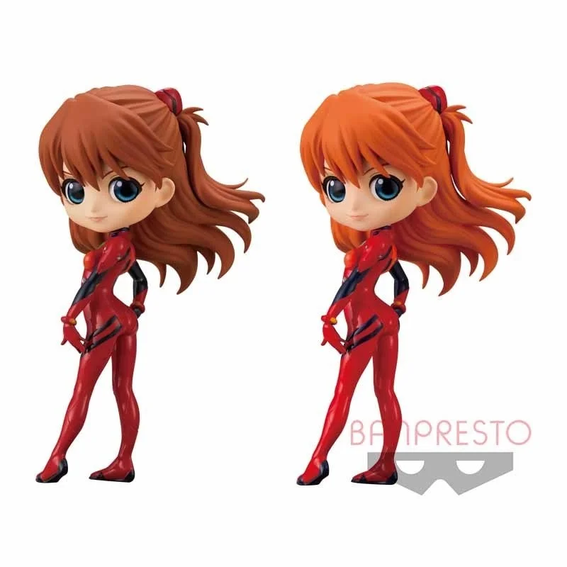 

Bandai Genuine 14Cm Qposket Soryu Asuka Langrey Plugsuit Style Action Figure EVA Toys For Kids Gift Collectible Model Ornaments