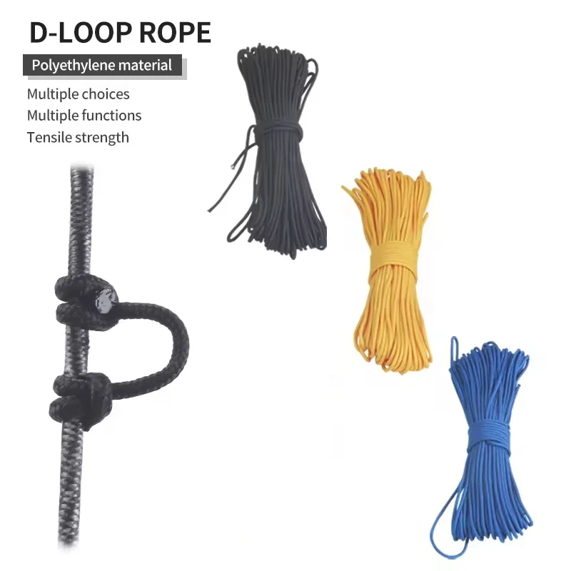 D Loop Rope Archery Bow String Release Nock Durable Nylon 18M Nocking Loop Buckle Serving Thread for Compound Bow Release Arrow