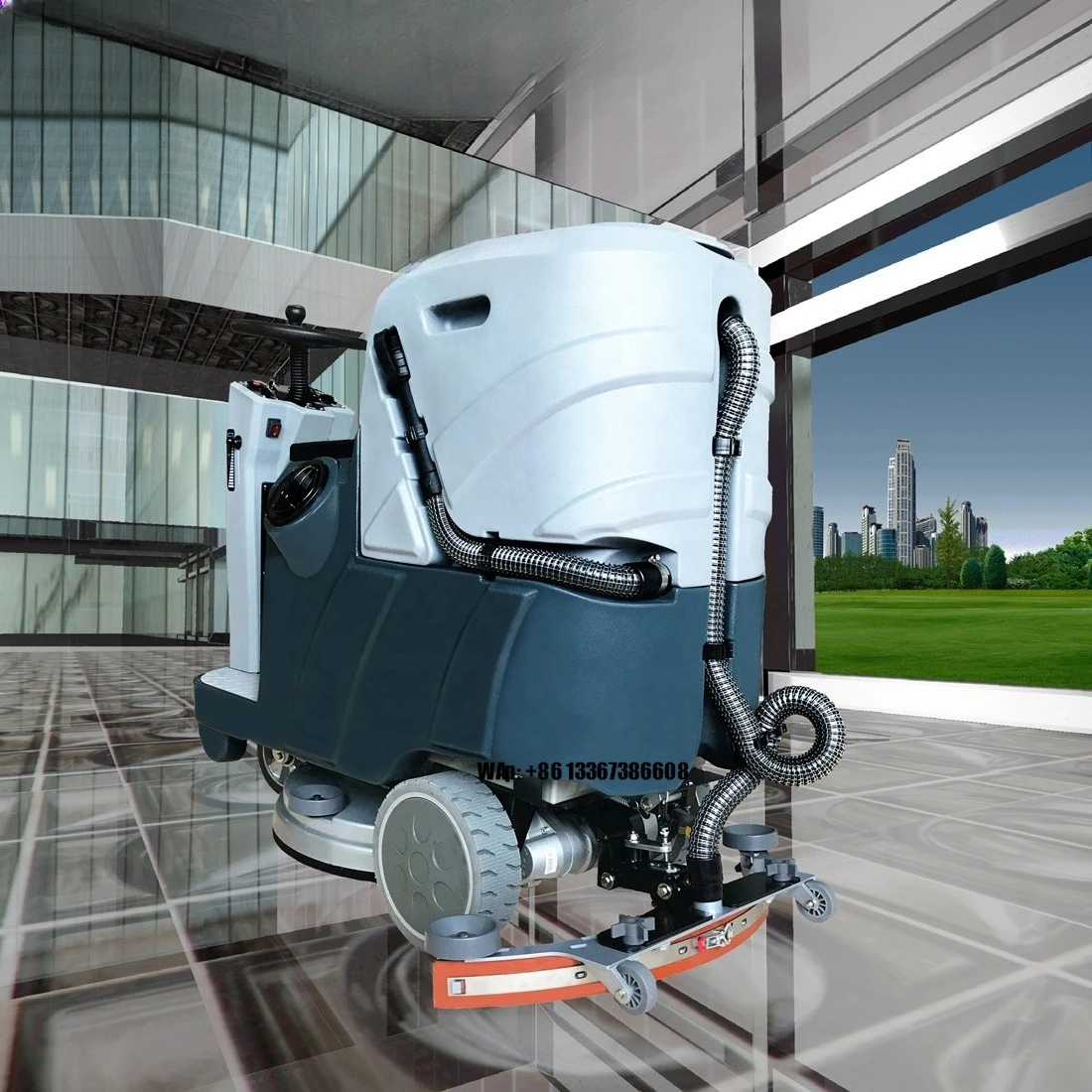 غسالة أرضية ركوب بلاط الرخام الايبوكسي التجارية الأوتوماتيكية #1