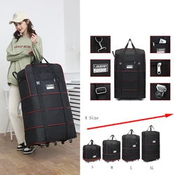 Nuovo bagaglio portatile con ruote valigia da viaggio valigia Air Carrier Bag Unisex espandibile pieghevole Oxford valigia borse