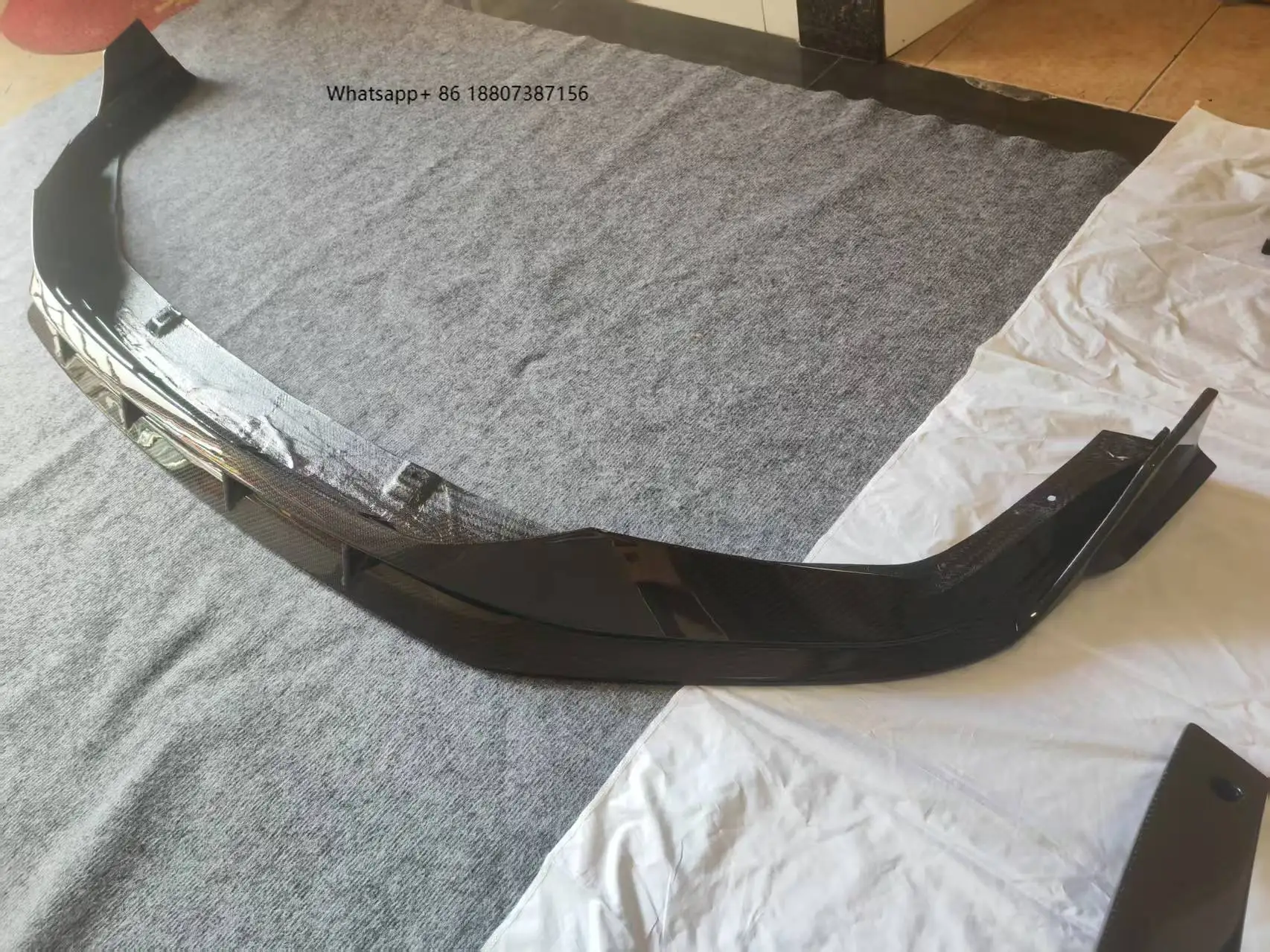 

High Quality Dry Carbon Fiber Front Bumper Lip forAudi RS6 RS7 C8 Dry Carbon Fiber Front Splitter Lip Perfect Fitment