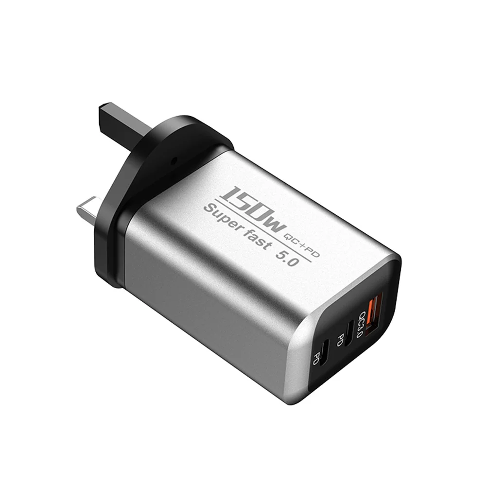 150W USB Type-C oplader USB QC3.0 snelladen mobiele telefoonlader reisadapter voor iPhone 17 Samsung Xiaomi EU/UK/US stekker