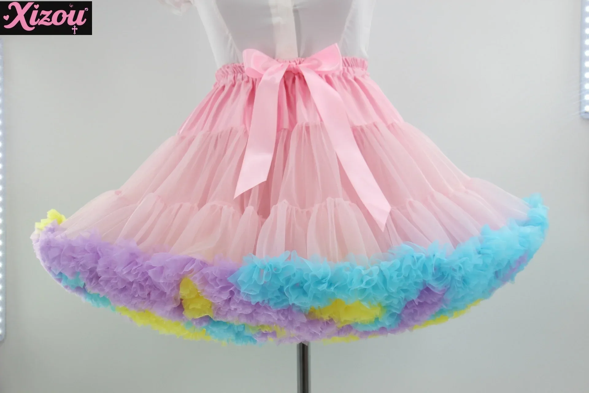 

Бескостная сетка с поддержкой облаков, супер балдахин, версия, юбка-пачка для взрослых, юбка-пачка для косплея, женская однотонная игровая юбка, поддержка для женщин