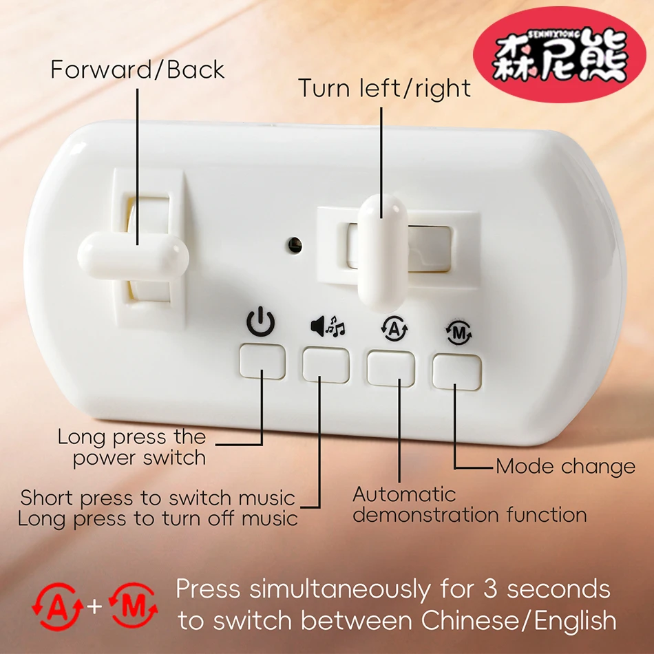 SENNIXONG Auto Elettrica RC 5 in 1 con Modalità di Induzione Magica, Veicolo su Binari con Evitamento Ostacoli e Seguimento Linea, Giocattolo per Bambini