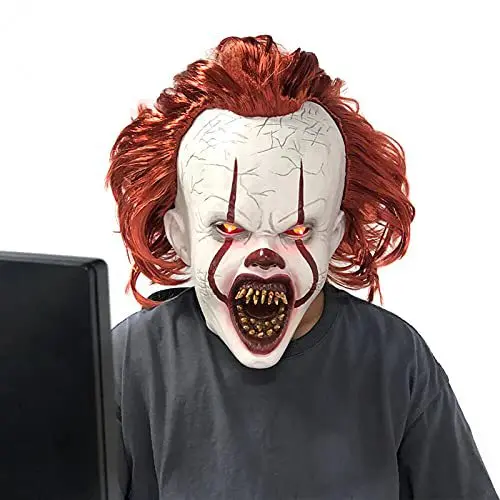القناع المرعب من IT (الفيلم "It") يحدث حفلة عطلة الهالوين قناع المسرح بنفس أنماط فارس الظلام