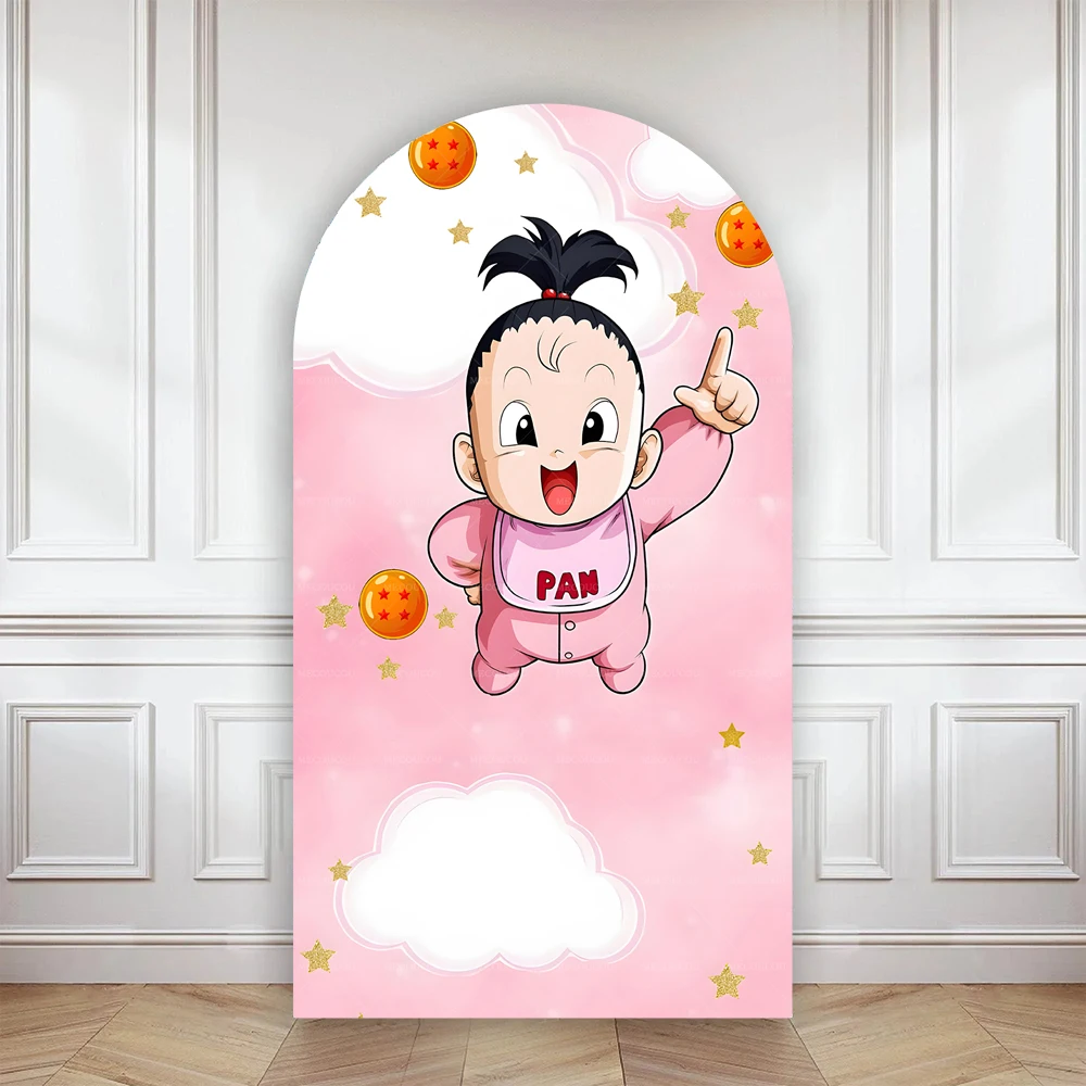 Dragon Ball Goku Theme Arch Backdrop Cover Kids Infant Boy Birthday Party Polyester Banner Custom Photography Background Props image 3