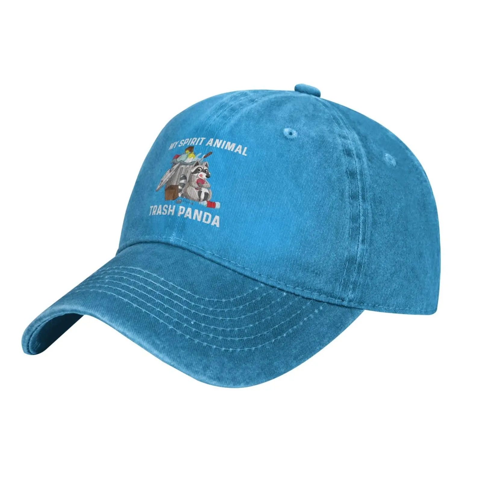 My Spirit Animals Trash Panda Baseball Caps Adult Denim Hat Pure Cotton Fashion Washed Hats Men Women Sports Sunhat For Daily