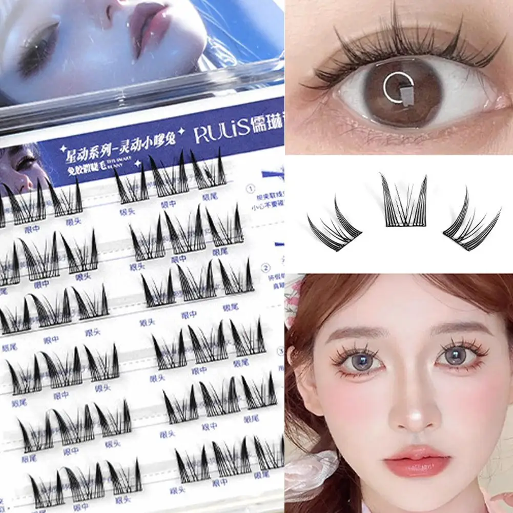 Starlight menina cílios adesivos sem cola cílios postiços inferiores com efeito realista natural sob kit de extensões de cílios