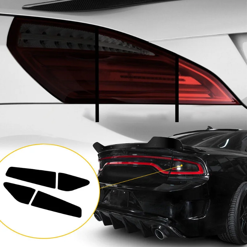 Car Tail Light Tint Overlays Sticker Rear Lamp Smoke Vinyl Tint Film Decal Sticker Decor Accessories for 2015-2022 Dodge Charger