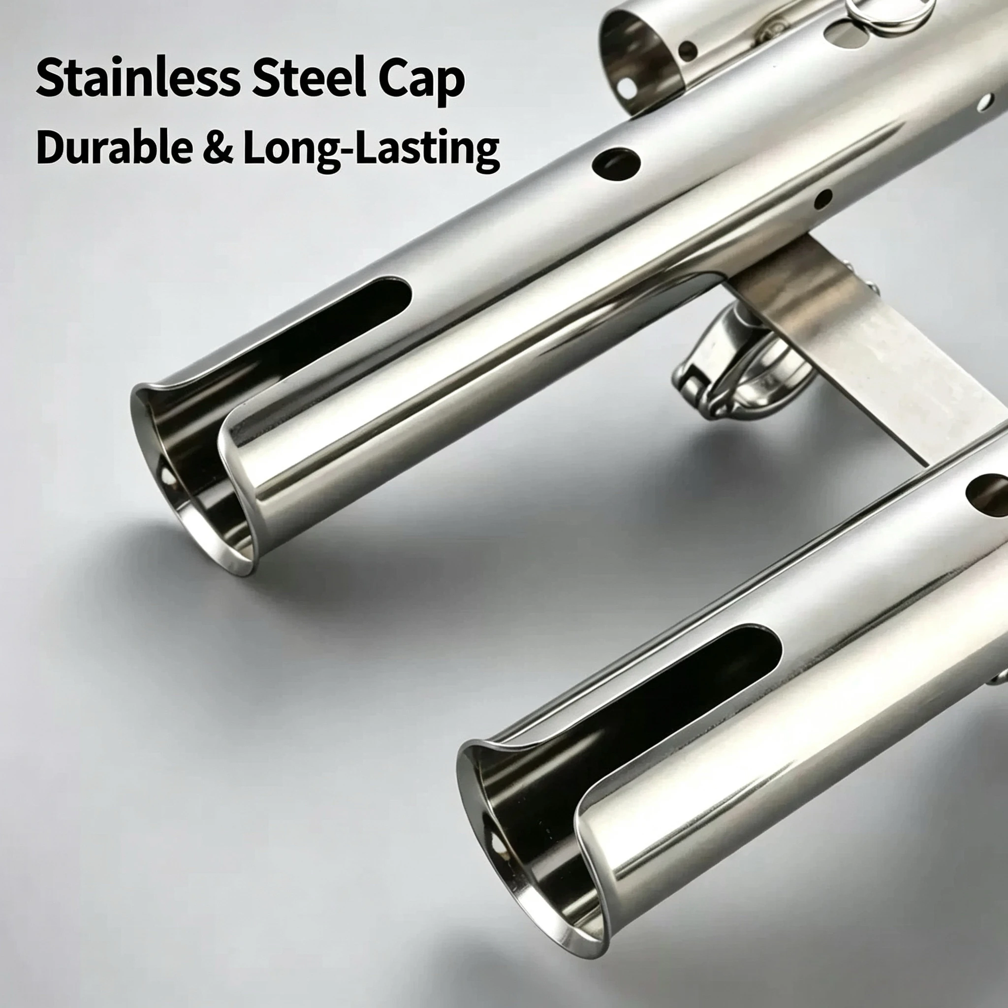 MARINE STAINLESS STEEL FISHING ROD HOLDER, BOAT ROD TUBE MOUNT FOR TROLLING SEA FISHING, ROD SOCKET FOR INFLATABLE BOATS & YACHT