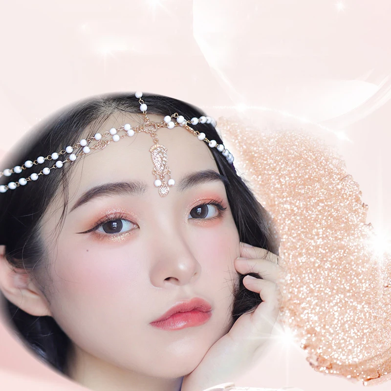 Espiritual derramando olhos sombra de cor única galáxia diamante glitter pérola fosco maquiagem portátil