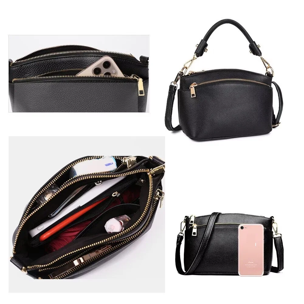 Russia Soft Real Leather Female Shoulder Crossbody Bags,Cowhide Leather Handbag for Women,New Travel Purse,Lady Everyday Bags