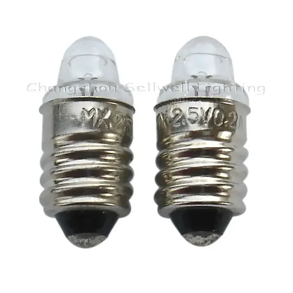 1000pcs/lot Good!miniature Lamp Bulbs Lighting E10x22 2.5v 0.2a A012 2025-01