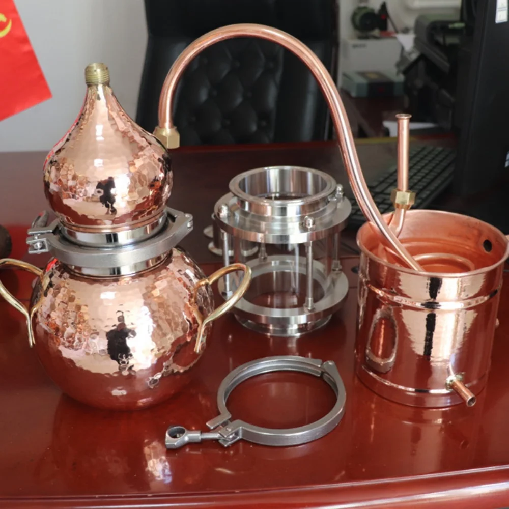 3LPure copper still, household small ancient distillation equipment, pure dew machine, liquor steaming, perspective distillation