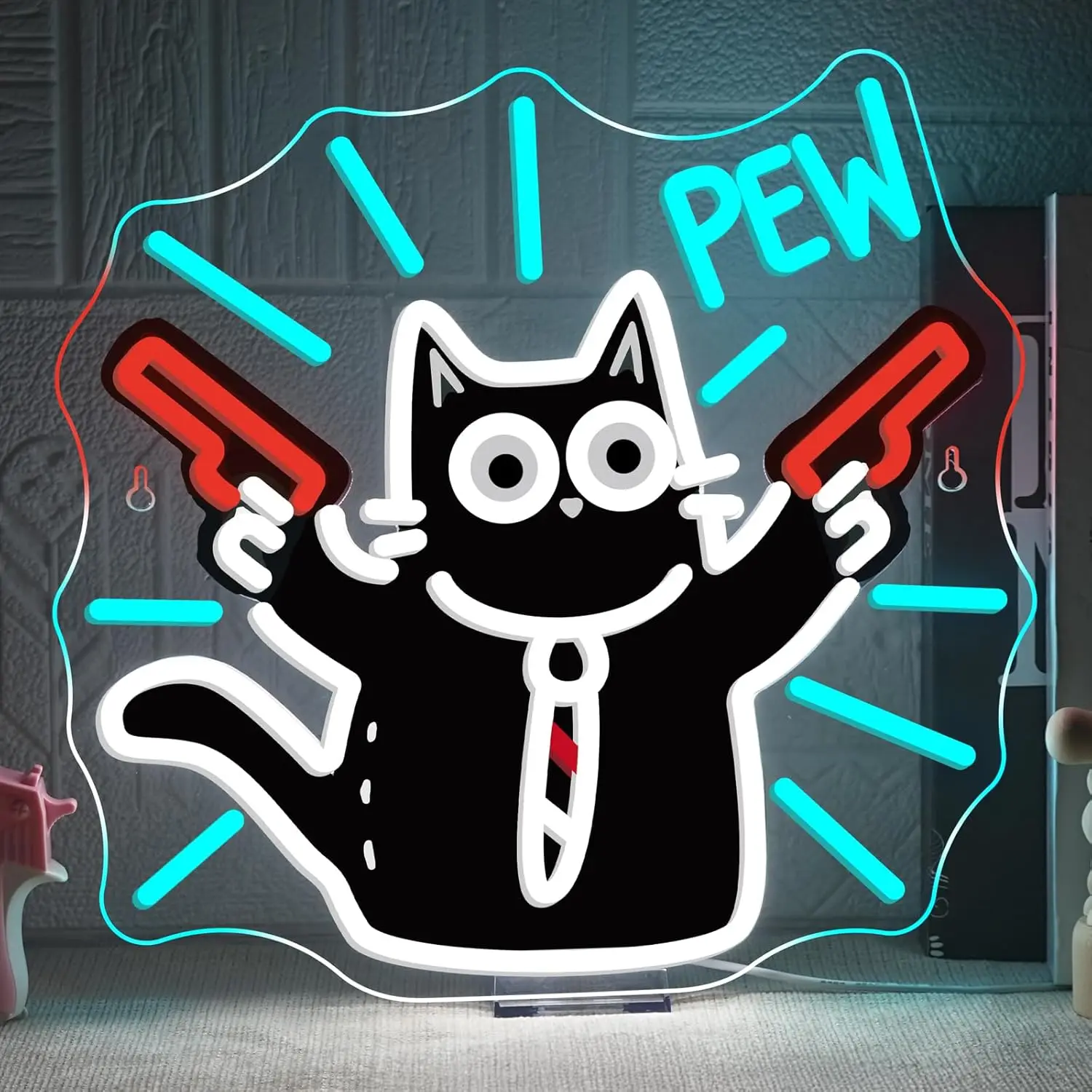 

Кошка Неоновая вывеска USB с регулируемой яркостью Светодиодная неоновая вывеска для напитков Бар Человек Пещера Спальня Отель Магазин Гараж Игровая комната Вечеринка Настенный декор