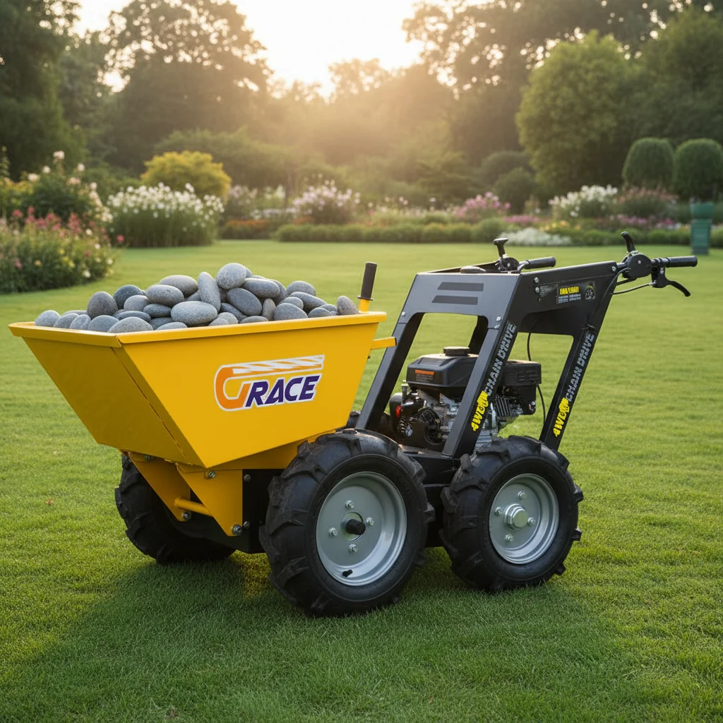 1-2 Ton Diesel Powered Wheel Self-propelled Tipper Dumper Small Farm Construction Tipping Transport Car