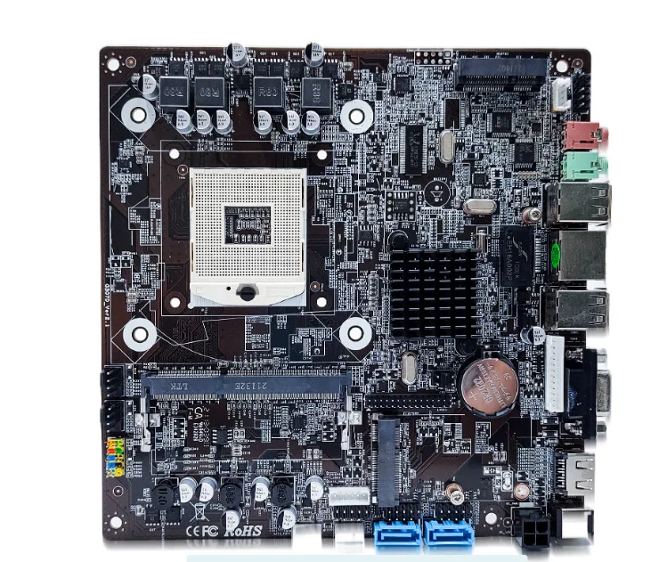 HM55 HM65 All-in-One Motherboard PGA988 Mini-ITX Mainboard mITX with CPU i3 i5 i7 560M 2450M Cooler Case 1-VGA 1-HMDI LVDS