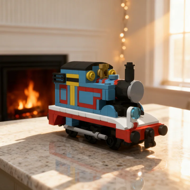 219pcs MOC Train Thomas Light Model Toy Building Blocks Architecture Christmas Gift Birthday Education Brick Collection Creative