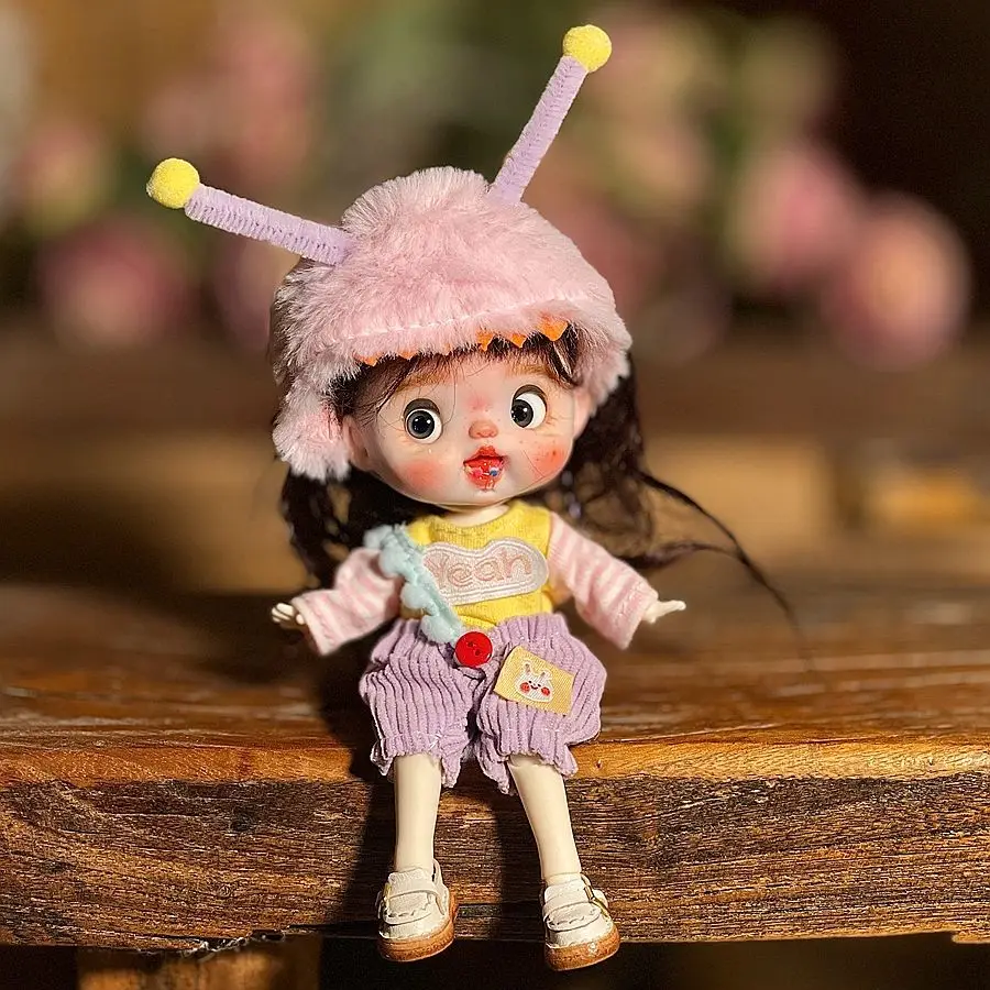 ل Ob11 دمى الملابس الدوبامين حزام السراويل قبعة موضة لينة مجموعة فريدة من نوعها الربيع والخريف أرنب الضفدع 17 سنتيمتر هدية الزخرفية