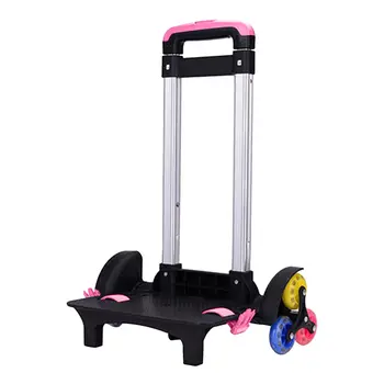 Rucksack wagen Rollwagen Wagen Aluminium legierung faltbarer Handwagen 6 Räder rollende Gepäckwagen für Kinder Schule