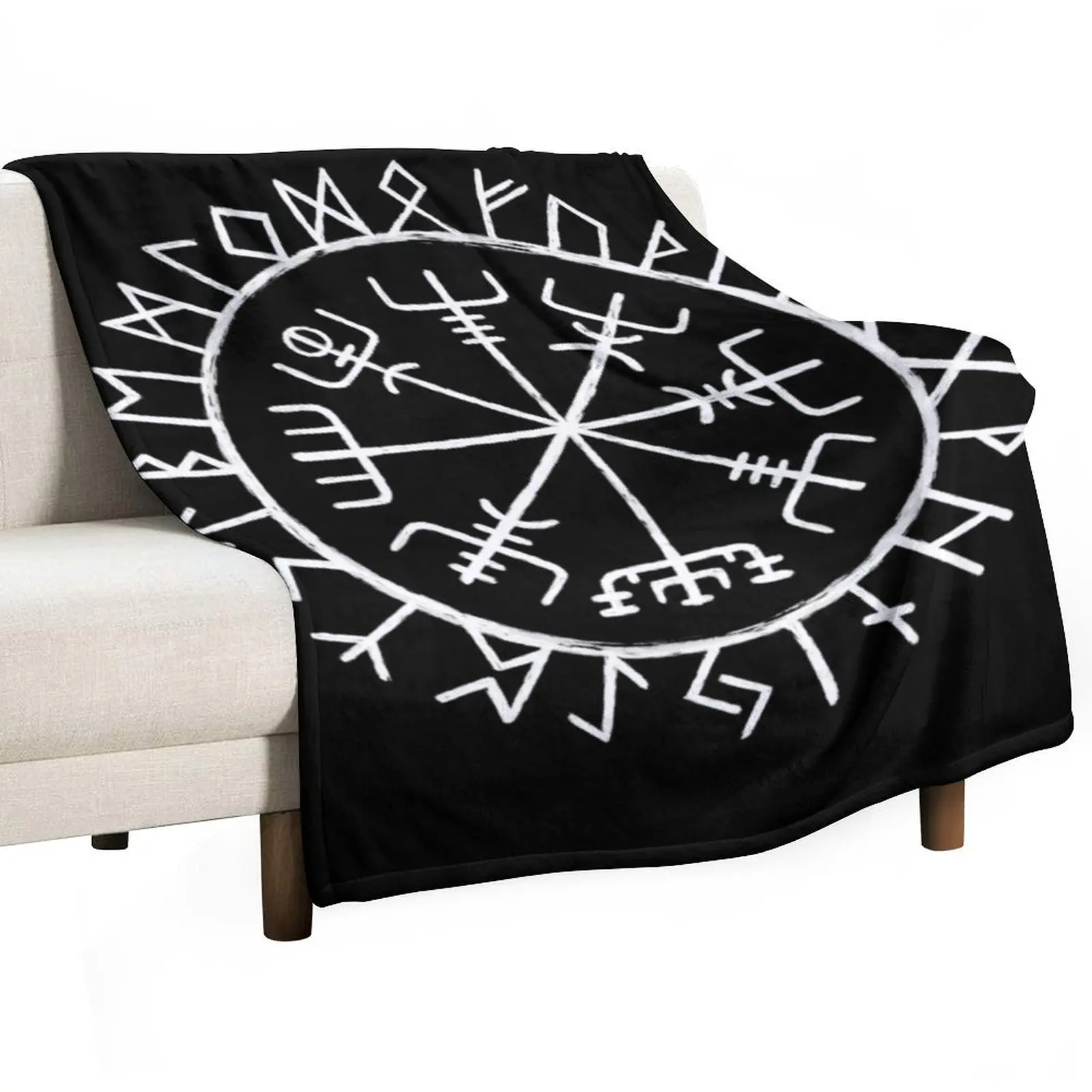 

Nordic Mythology Rune Circle Throw Blanket Giant Sofa Quilt Decorative Throw Sofa Blankets