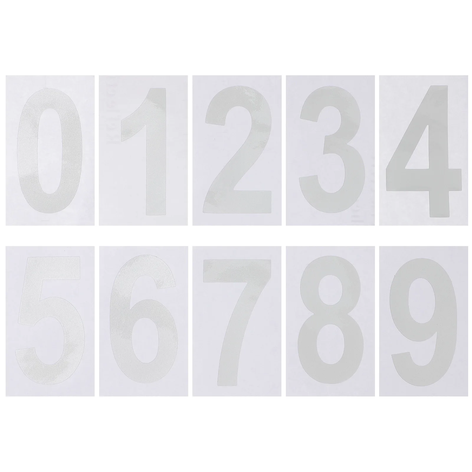 

5 Sets Reflective Numbers Decal Self Adhesive Mailbox Stickers Outdoor Vinyl Waterproof Glow Address Number Gardening