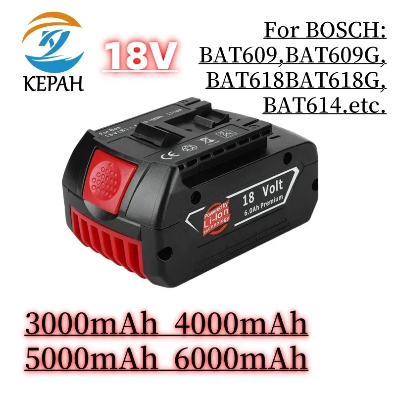 

!//18 В аккумулятор BAT609 BAT618 6,0 Ач литий-ионный сменный аккумулятор для дрели и отвертки GBA18V GSR18V**~