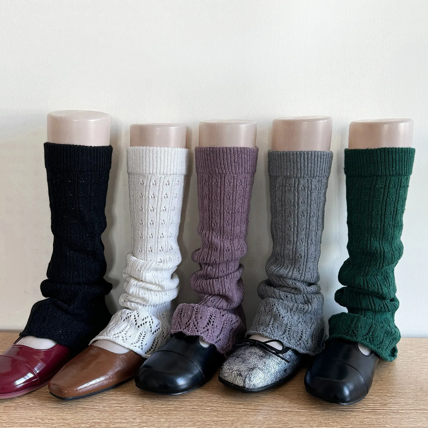 Lace Ruffle Leg Warmers Sleeve Ribbed Hollow Flare Leg Warmer Women Lady foot cover Autumn Crochet Heap Heap Socks Boot Cuffs